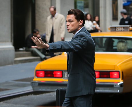 Leonardo DiCaprio on set