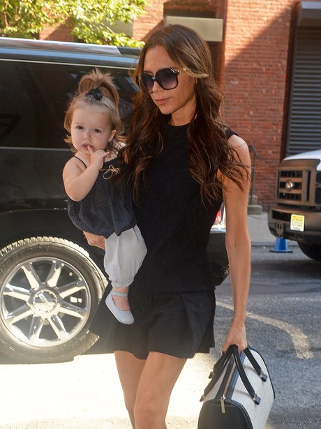 Victoria Beckham with Harper in New York