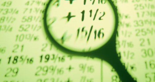 numbers magnifying glass