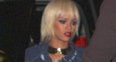 Rihanna with cropped blond hair