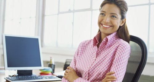 Lady At Work In Office