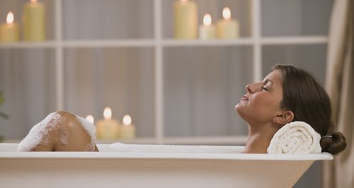 Woman In Bath Tub