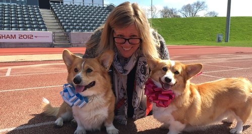 Rachel with Buster and Meg