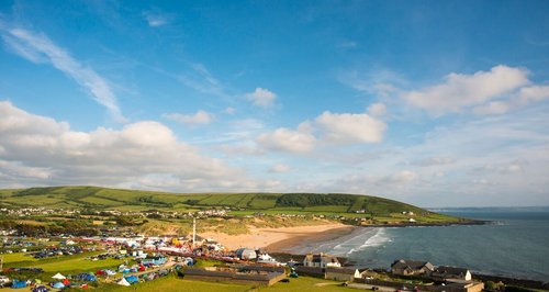 The GoldCoast Oceanfest site in Croyde.